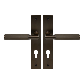 NIDO - Lumina Longplate Lever Set E85 - Linear Knurl