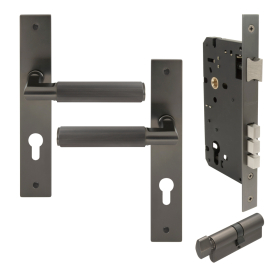 NIDO - Lumina Longplate Entrance Set - Linear Knurl