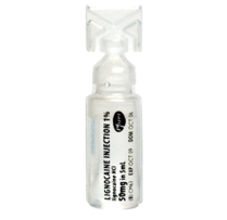 LIGNOCAINE HCL 1% PLAIN  5ML                 BOX/50