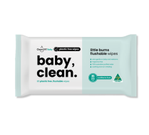 PLASTIC FREE BABY CLEAN FLUSHABLE WIPE 80'S CTN12