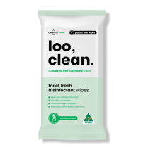 PLASTIC FREE LOO CLEAN FLUSHABLE WIPE 60'S  CTN12