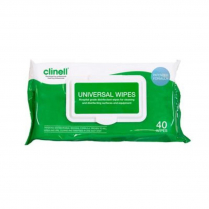 CLINELL UNIVERSAL WIPE FLAT PACK (CW40) PACK/40