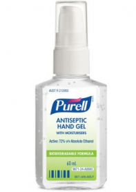 PURELL ANTISEPTIC HAND GEL 72% 60ML (9671-24) CTN/24