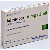 ADENOCOR VIAL 6MG IN 2ML                 BOX/6