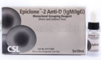 VACCINE EPICLONE 2 ANTI D (1GM/1GG) 5X10ML PACK