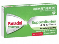 PANADOL SUPPOSITORY CHIDL 250MG 5-12 YEARS BX10