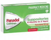 PANADOL SUPPOSITORY 125MG  BLST/10