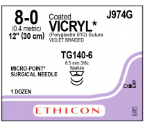 SUTURE VICRYL 8/0 (J974G) BOX/12