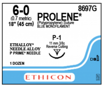 SUTURE PROLENE 6-0 45CM (8697G) BOX/12