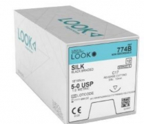 SUTURE SILK LOOK 5/0 12MM (774B)         BOX/12