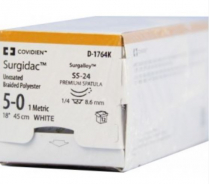 SUTURE SURGIDAC 5/0 45CM (D-1764K) BOX/12