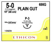 SUTURE CATGUT PLAIN ETHICON 5/0 (686G) BOX/12
