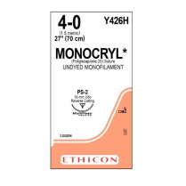 SUTURE MONOCRYL 4/0 19MM (Y426H)    BOX/36