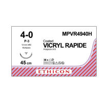 SUTURE VICRYL RAP 4/0 13MM (MPVR4940H) BOX/36