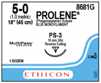 SUTURE PROLENE 5/0 16MM (8681G)      BOX/12