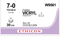 SUTURE VICRYL 7/0 30CM (W9561)        BOX/12