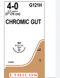 SUTURE CATGUT CHROMIC 4/0  (G121H)  BOX/36