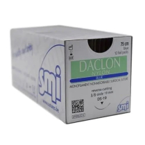 SUTURE NYLON DACLON 5/0 19MM (SM9101519) BX/12