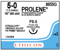 SUTURE PROLENE BLUE 5/0 45CM (8614H) BOX/36