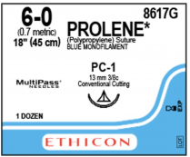 SUTURE PROLENE 6/0 13MM (8617G)      BOX/12