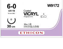 SUTURE VICRYL CTD 6/0 10MM (W9172)  BOX/12