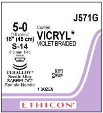 SUTURE VICRYL CTD 5/0 (J571G)          BOX/12