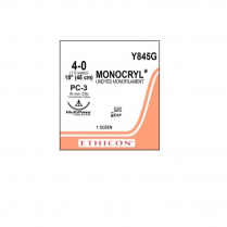 SUTURE MONOCRYL PLUS 4/0 C/C 16MM  (MCP845G) BOX/12