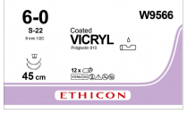 SUTURE VICRYL 6/0 45CM (J9566G)                       BOX/12