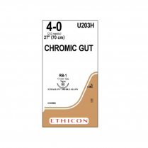 SUTURE CHROMIC GUT 4/0 17MM (U203H)  BOX/36