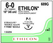 SUTURE ETHILON NYLON 6/0 (689G)     BOX/12