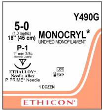 SUTURE MONOCRYL 5/0 (Y490G)               BOX/12