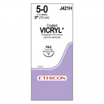 SUTURE VICRYL UNDYED 5/0 19MM (J421H)       BOX/36