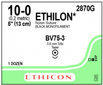 SUTURE ETHILON NYLON 10/0 (2870G)    BOX/12