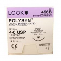 SUTURE SOLUS 910 PGA 4/0 19MM 75CM (L-422B) BX/12