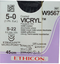 SUTURE VICRYL 5/0 45CM (W9567)           BOX/12