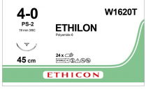 SUTURE ETHILON 4/0 45CM (W1620T) BOX/12