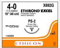 SUTURE ETHIBOND EXCEL 4/0 19MM 45CM (X692G) BOX/12