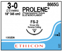 SUTURE PROLENE 3/0 19MM (8665G)      BOX/12