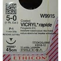 SUTURE VICRYL RAPIDE 5/0 45CM (W9915) BOX/12