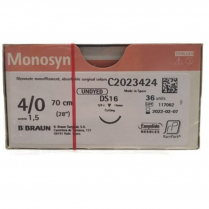 SUTURE MONOSYN 4/0 16MM 70CM (C2023424) BOX/36