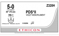 SUTURE ETHICON 5/0  PDS II (Z320H) BOX/36