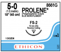 SUTURE PROLENE 5/0 19MM 45CM (8661G) BOX/12