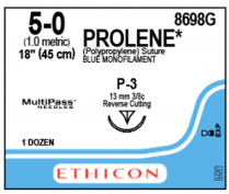 SUTURE PROLENE 5/0 13MM 45CM (8698G)    BOX/12