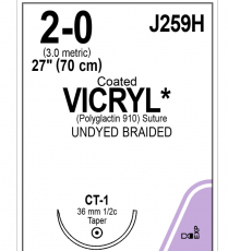 SUTURE VICRYL 2/0 70CM (J259H)  BOX/36