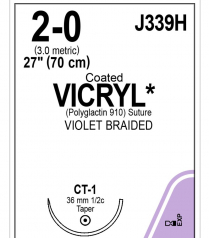 SUTURE VICRYL 2/0 36MM 70CM (J339H)  BOX/36