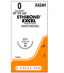SUTURE ETHIBOND EXCEL 0/0 36MM 75CM (X424H)  BOX/36