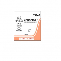 SUTURE MONOCRYL PLUS 4/0 13MM (MCP494G)      BOX/12