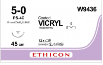 SUTURE VICRYL 5/0 45CM (W9436)  BOX/12