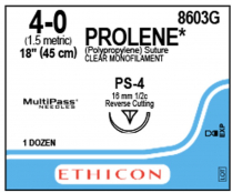 SUTURE PROLENE 4/0 16MM (8603G)      BOX/12