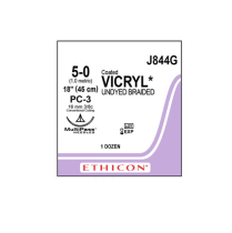 SUTURE VICRYL 5/0 UNDYED 45CM 16MM (J844G) BOX/12